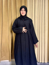 Elegant Black Plated Abaya with stone - 155 - Hijab by Dania