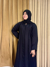 Elegant Black Plated Abaya with stone - 155 - Hijab by Dania