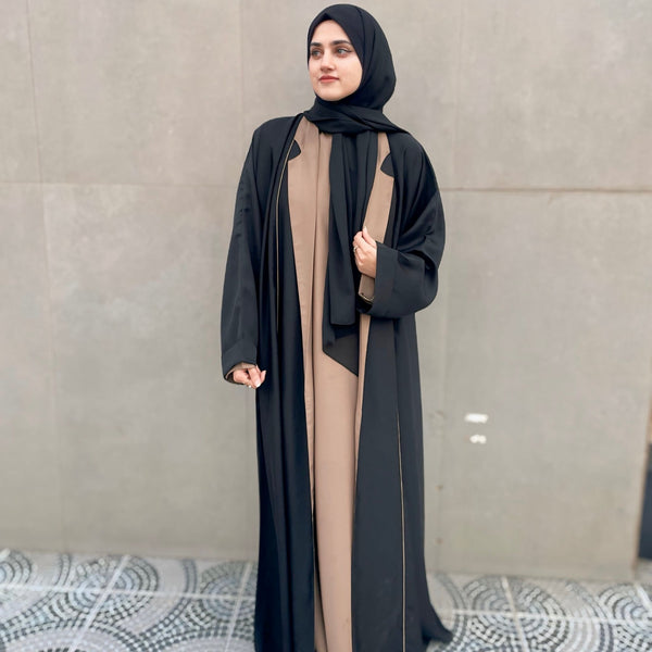 Elegant Coat style Abaya 3pc - 32 - Hijab by Dania