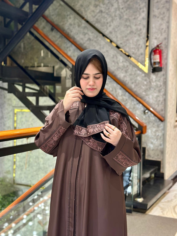 Elegant Embroidered Abaya - 110 - Hijab by Dania