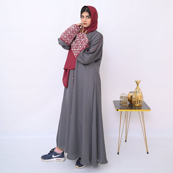 Elegant Embroidered Abaya - 39 - Hijab by Dania