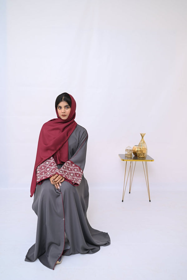 Elegant Embroidered Abaya - 39 - Hijab by Dania