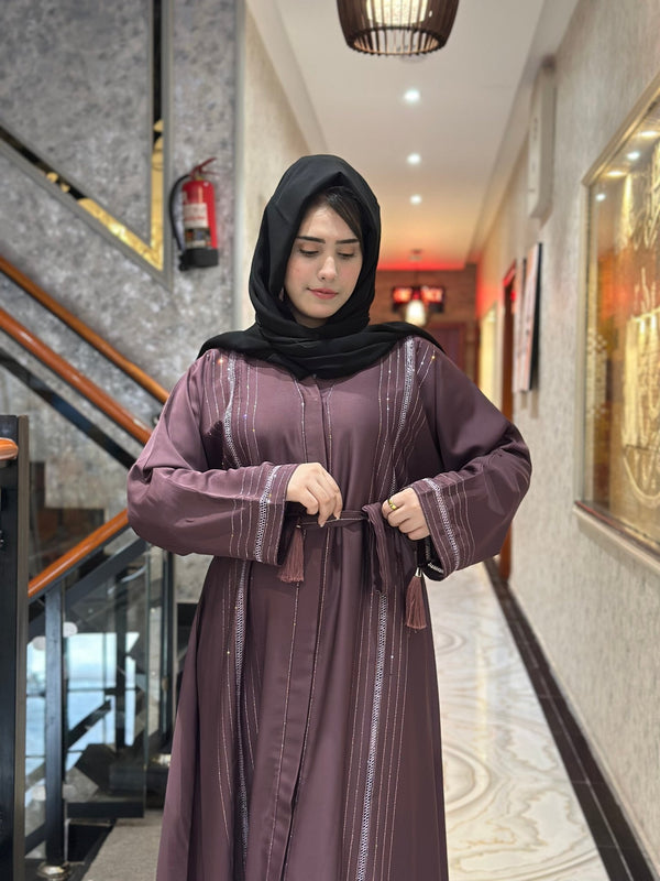 Elegant Pinstripe Abaya - 145 - Hijab by Dania