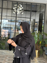 Floral Embroidered Black Abaya - 37 - Hijab by Dania