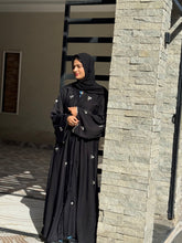 Floral Embroidered Black Abaya - 37 - Hijab by Dania