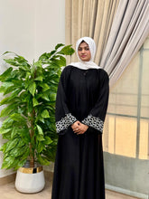 Geometric Elegance Embroidery Abaya - 33 - Hijab by Dania