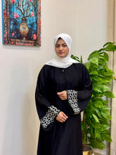 Geometric Elegance Embroidery Abaya - 33 - Hijab by Dania