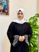 Geometric Elegance Embroidery Abaya - 33 - Hijab by Dania