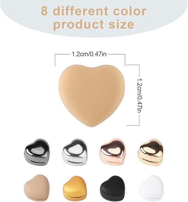 Hijab Magnetic Pins, Multi - Purpose Strong Magnetic Hijab Pins Scarf Magnetic Clasp Pinless Brooch Magnetic Hijab Pins for Women Hijabs Scarves Clothes, Heart Magnets - Hijab by Dania