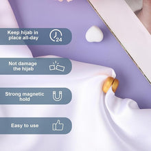 Hijab Magnetic Pins, Multi - Purpose Strong Magnetic Hijab Pins Scarf Magnetic Clasp Pinless Brooch Magnetic Hijab Pins for Women Hijabs Scarves Clothes, Heart Magnets - Hijab by Dania