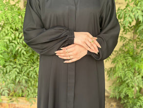 Hina Front Open Abaya (Black) - 04 - Hijab by Dania