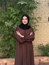 Hina Front Open Abaya (Choclate Brown) 07 - Hijab by Dania