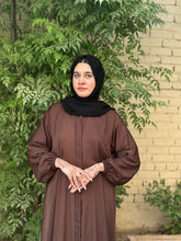 Hina Front Open Abaya (Choclate Brown) 07 - Hijab by Dania