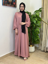 Hina Front Open Abaya (Pink) - 05 - Hijab by Dania