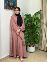 Hina Front Open Abaya (Pink) - 05 - Hijab by Dania