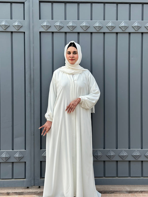 Ivory Comfort Pilgrim Abaya - 06 - Hijab by Dania