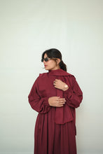 Maroon Button - Down Abaya - 98 - Hijab by Dania
