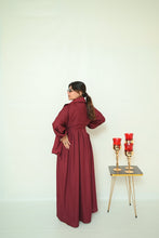 Maroon Button - Down Abaya - 98 - Hijab by Dania