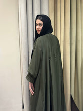 MOSS Green Plated Abaya - 180 - Hijab by Dania