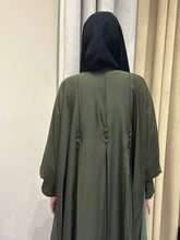 MOSS Green Plated Abaya - 180 - Hijab by Dania