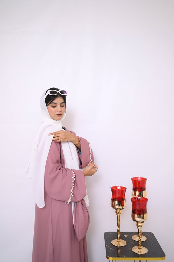 Nida's Stylish Belt Abaya (inner+ upper) - 18 - Hijab by Dania