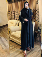 Noir Bloom – Embroidered Elegance Abaya - 215 - Hijab by Dania