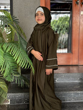 Olive Bloom – Kids Abaya sku - 189 - Hijab by Dania