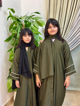 Olive Bloom – Kids Abaya sku - 189 - Hijab by Dania