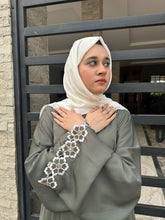 Olive Grace Embroidered Nidah Abaya - 24 - Hijab by Dania