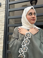 Olive Grace Embroidered Nidah Abaya - 24 - Hijab by Dania