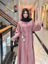 Pink with White Piping Abaya - 120 - Hijab by Dania