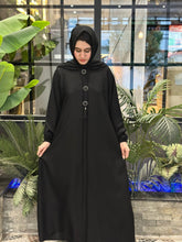 Regal Noir Brown Abaya – 3 Button Sophistication 88,89,90 - Hijab by Dania