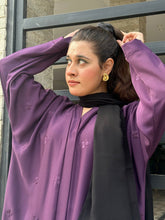 Royal Plum Embroidered Abaya.59 - Hijab by Dania
