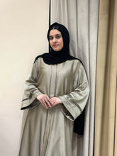 Silk Plated Sleeves Abaya - 181 - Hijab by Dania