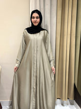 Silk Plated Sleeves Abaya - 181 - Hijab by Dania