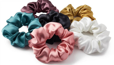 Silk Scrunchies (PACK OF 5 Multicolor) - Hijab by Dania