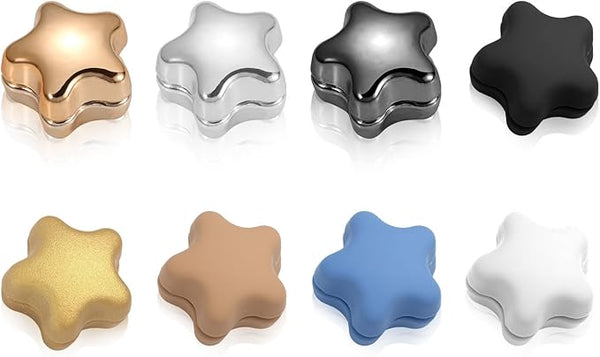 Star shape Hijab Magnetic Pins, Pentagram Hijab Pins Strong Multi - Use Colorful Hijab Magnets Buttons Clips for Clothing Brooch Scarf Shawl Clothes Women Gift - Hijab by Dania