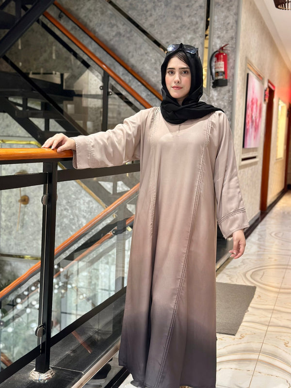 Triple Shaded Front Close abaya - 136 - Hijab by Dania