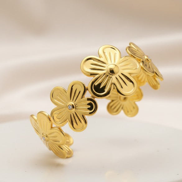 Gold-Plated Stainless Steel Bangle