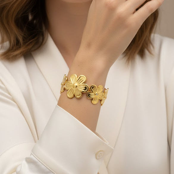 Gold-Plated Stainless Steel Bangle