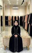 classic pearl lace kids abaya