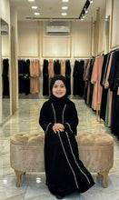 classic pearl lace kids abaya