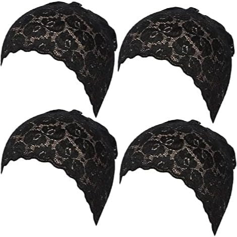 Women’s Self Design Cotton Lace/Net Underscarf Hijab Head Band | Under Scarf Hijab Tube Cap | Scarf Stole Head Cap Girls, - Hijab by Dania